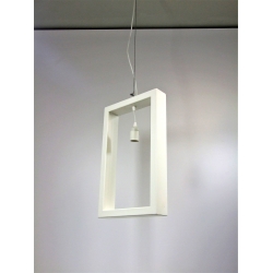 Lampa wisząca metalowa LOFT biała